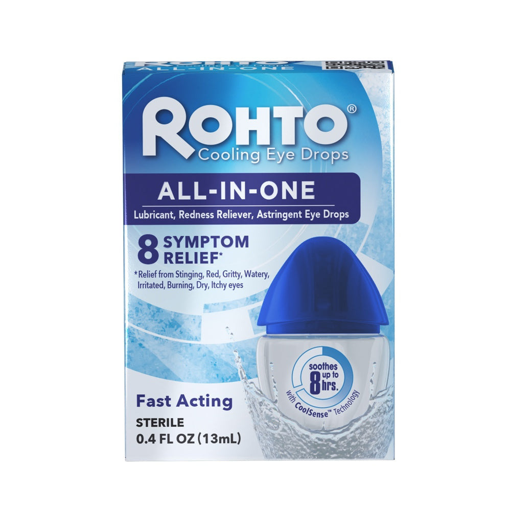 Rohto Ice All-in-one Multi-Symptom Relief Cooling Eye Drops, 13 Ml